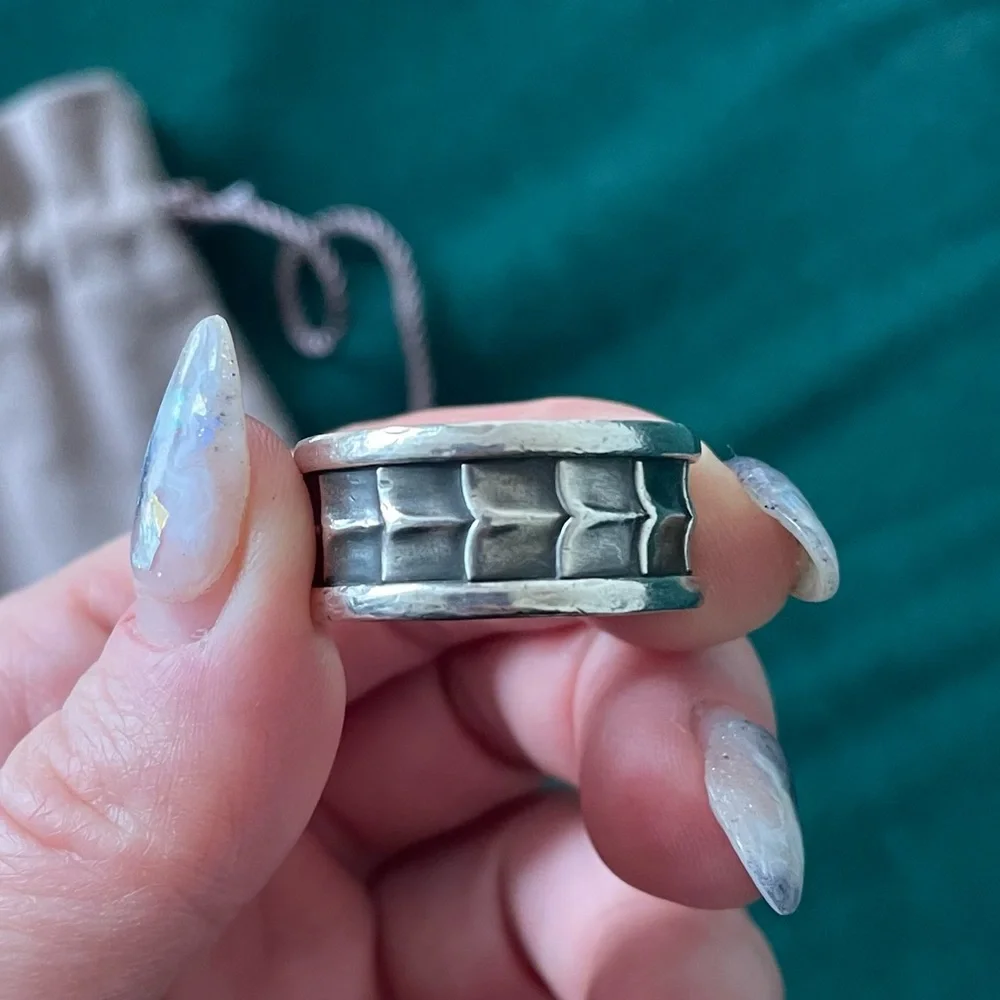 David Yurman Sterling Silver .925 11mm Men's Band D.Y. Armory Collection Ring 9 - Picture 5 of 12